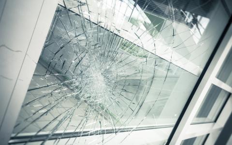 Smashed window Smashed window